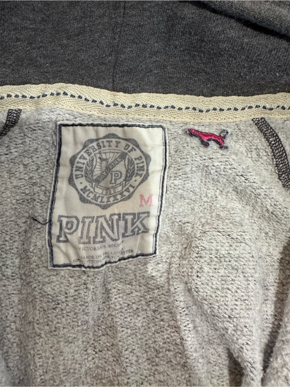 Victoria's Secret PINK Dark Gray Zip-Up Hoodie - Picture 2 of 9